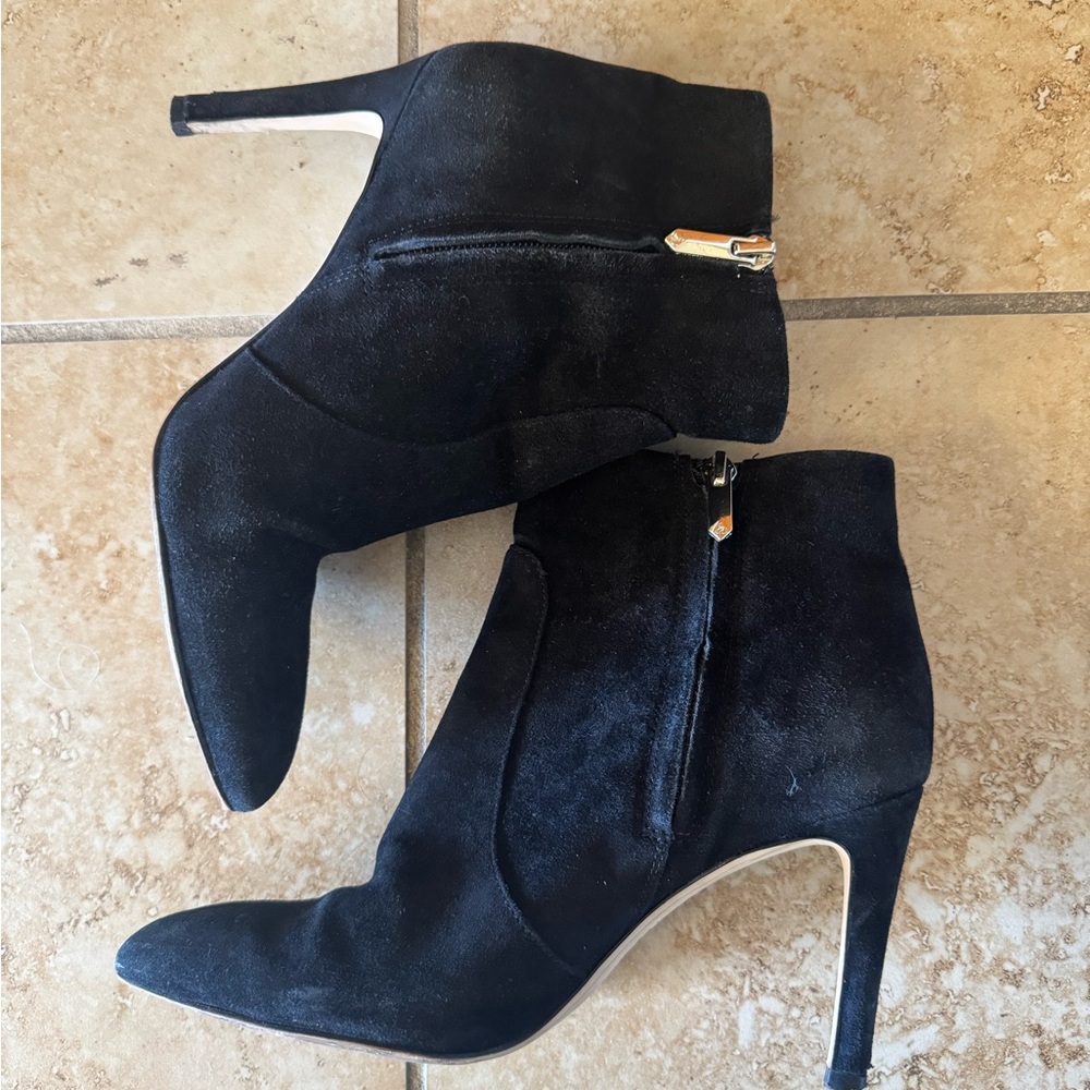 Sam Edelman Black Suede Heeled Boots - Picture 4 of 5